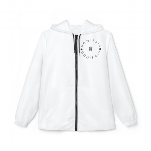 White GODiFalo Jesus Christ windbreaker